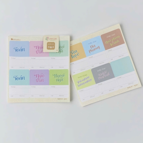 Nhãn tên LL NVB-III 00725, Nhãn vở, Giấy nhãn, Văn phòng phẩm