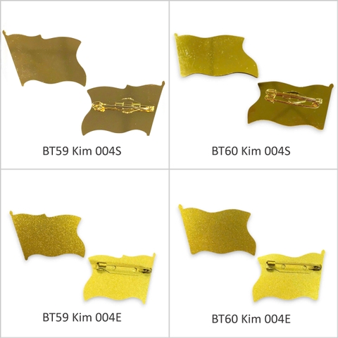 Phôi huy hiệu cài áo inox BT59 / BT60 hàn kim, Huy hiệu lá cờ, Huy hiệu đại biểu, Huy hiệu đại hội, Cài áo cờ Đảng