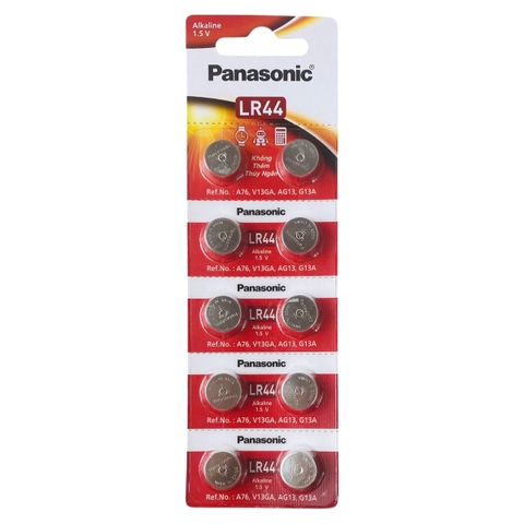Pin Panasonic LR44 1.5V, Pin kiềm, Pin cúc áo, Pin đồng hồ (2/200)