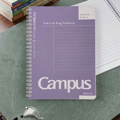 Sổ lò xo Campus RN-A5DL240BS 14.8x21cm 70gsm A5, Sổ ghi chú, Sổ ghi chép
