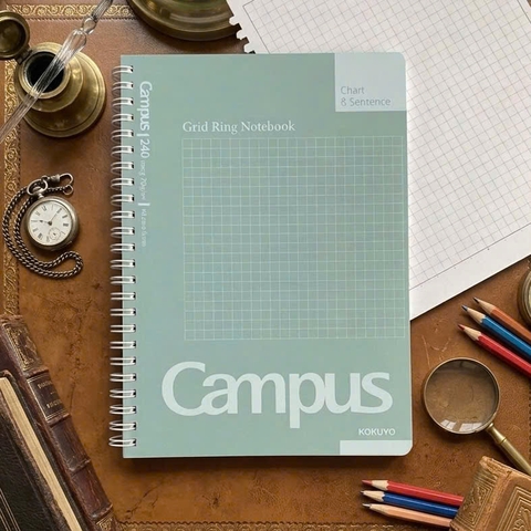 Sổ lò xo Campus RN-A5G240BS 14.8x21cm 70gsm A5, Sổ ghi chú, Sổ ghi chép