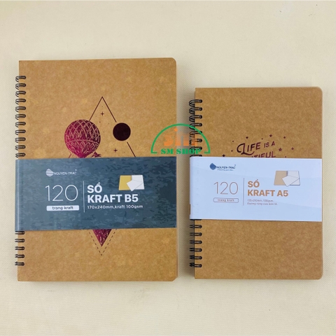 Sổ lò xo Kraft NT KRN  120 trang 100gsm
