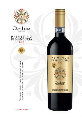 Rượu Vang Ý Primitivo Di Manduria Cà Di Leila Gold Collection