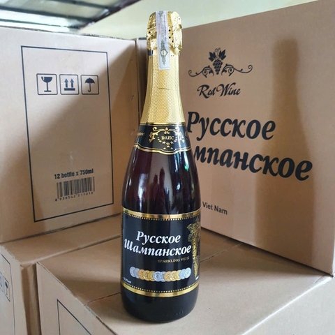 Rượu Vang Nổ Pycckoe Wamnahckoe (Sâm Panh Nga 12 Đồng Tiền)