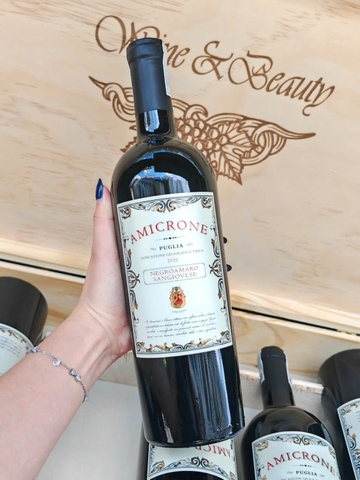 Vang Amicrone Puglia Negroamaro Sangiovese 14 độ