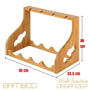 Kệ treo ly kết hợp trưng bày rượu vang.