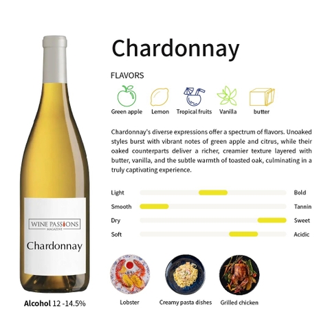 Rượu vang trắng Chardonay