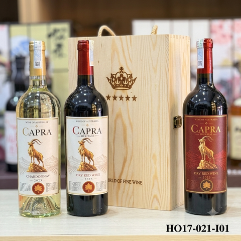 COMBO QUÀ TẶNG: 3 CHAI VANG ÚC CAPRA DRY RED WINE 2025
