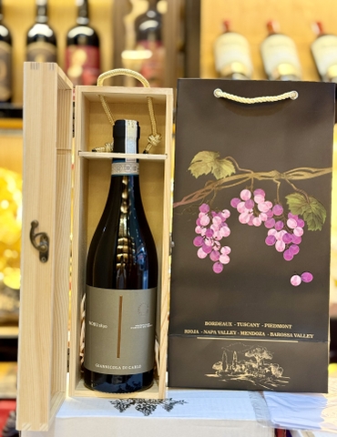 Hộp gỗ 1 chai rượu Nobu 1830 Riserva