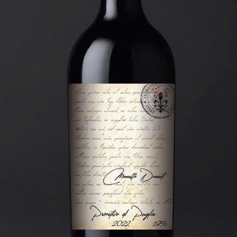 Rượu vang Manetto Donati Primitivo di Puglia 19 độ.