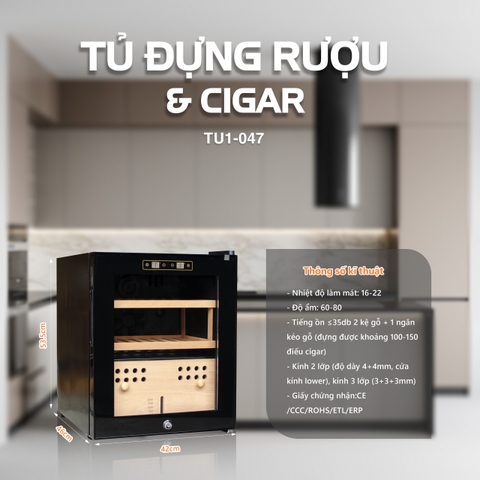 Tủ bảo quản xì gà 150 điếu.