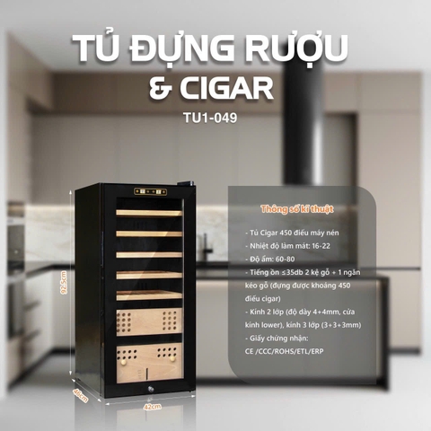 Tủ bảo quản Xì gà 450 điếu