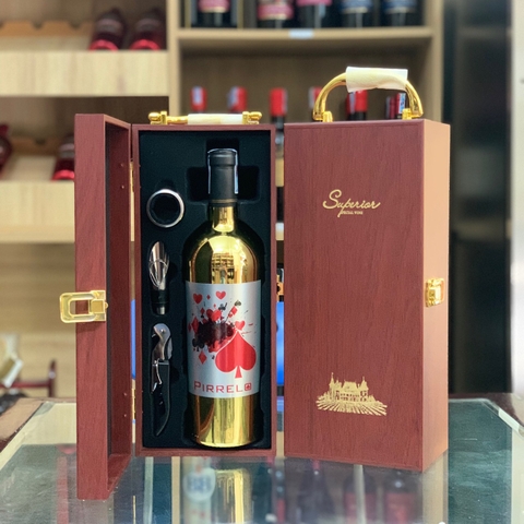 Hộp 1 chai rượu vang Ý Pirrelo Gold Limited Edition.
