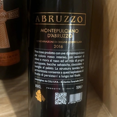 Rượu vang Montepulciano Abruzzo Limited Edition