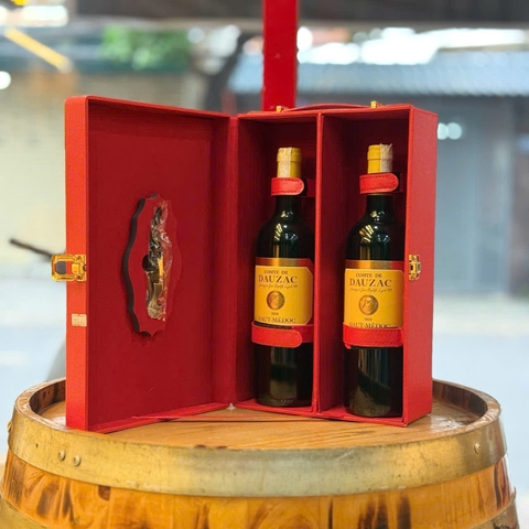 Sét 2 chai : rượu vang Comte de Dauzac
