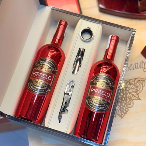 Sét 2 chai : Rượu vang Pirrelo Ruby phiên bản Tết