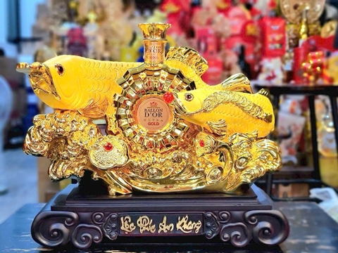 Cá ngân Long xi mạ vàng Lộc Phúc An Khang