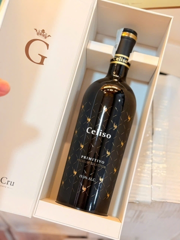 Hộp 1 chai : Vang Ý 19,5% Celiso Primitivo Premium