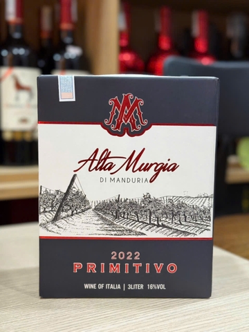 Rượu vang Ý 16 độ Alta Murgia Primitivo Di Manduria
