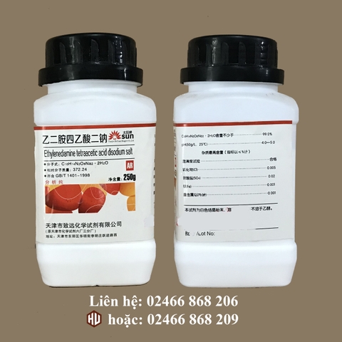 C10H14N2O8Na2 (Ethylenediamine tetraacetic acid disodium salt) Na2EDTA, EDTANa2