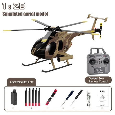 RC ERA C189 MD500 Flybarless RC Helicopter RTF - Camouflages