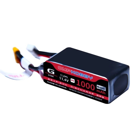 OMPHOBBY 11.4VLithium Battery 60C 1000mAh OSHM2365