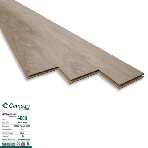 Sàn gỗ Camsan Aqua 4000 12mm
