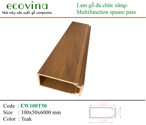 Thanh Lam Đa Năng Ecovina EW100T50 Teak