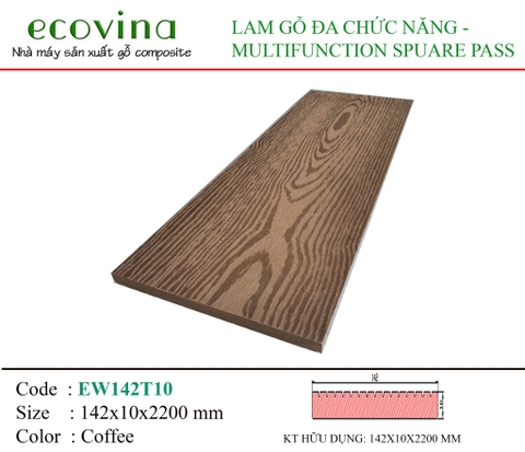 Tấm Ốp Đa Năng Ecovina EW142T10 Coffee