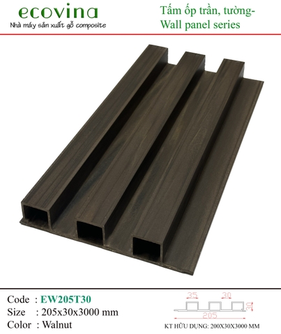 Lam Sóng Ecovina EW205T30 Walnut