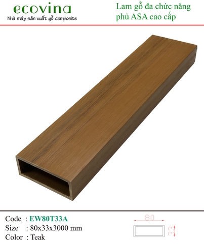 Thanh Lam Hộp Ecovina EW80T33A Teak