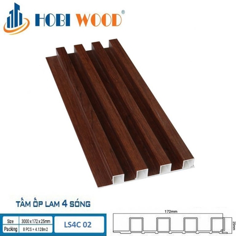 Lam Sóng Gỗ Nhựa HobiWood LS4C-02