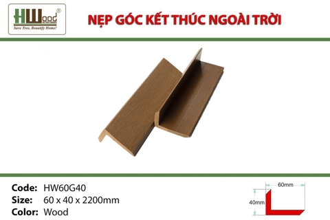 Nẹp gỗ nhựa HWOOD HW60G40 Wood