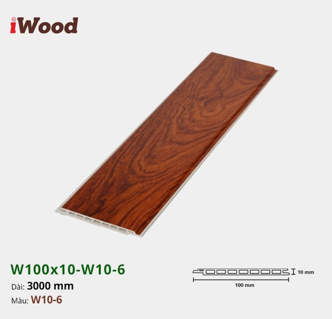 Tấm ốp nhựa iWood W100x10-W10-6