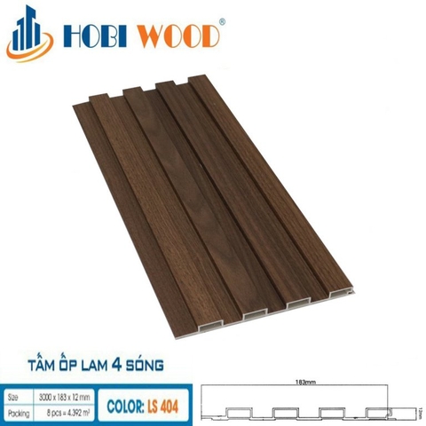 Lam Sóng Gỗ Nhựa HobiWood LS3T-04