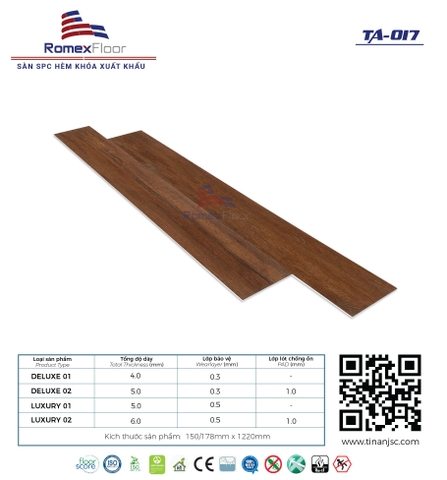 Sàn nhựa Romex Floor TA017