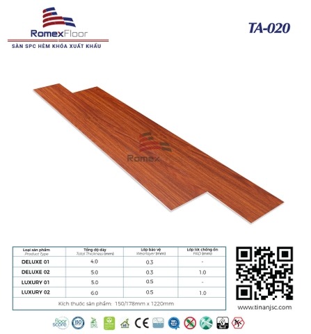 Sàn nhựa Romex Floor TA020