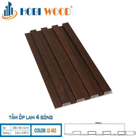 Lam Sóng Gỗ Nhựa HobiWood LS402