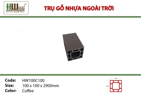 Trụ Cột Pergola HWOOD HW100C100 Coffee