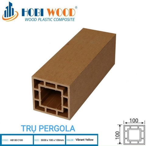 Trụ Cột Pergola HobiWood HB100-C100 Vibrant Yellow