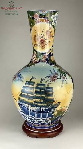 Bình Tỏi phong thủy nhị cảnh "Thuận buồm xuôi gió - Công thành danh toại"