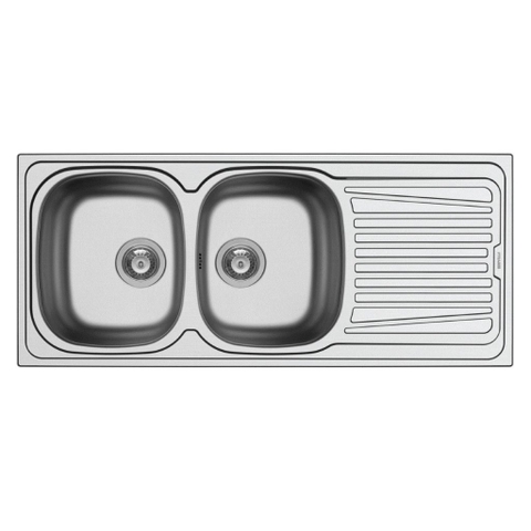 Chậu rửa chén inox Hafele - ROSE II 2B 1D - 565.86.391