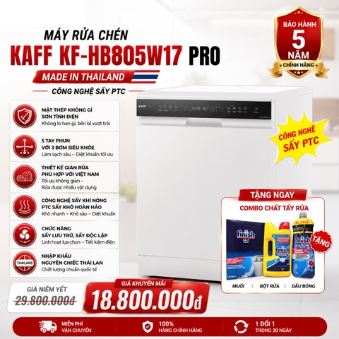 Máy rửa chén KAFF KF-HB805W17 Pro- Made in Thailand