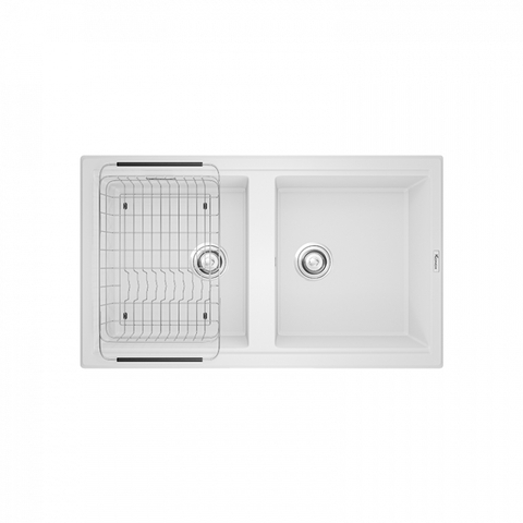 Chậu rửa Konox Phoenix 860 - White Silver (Chậu đá Granite)
