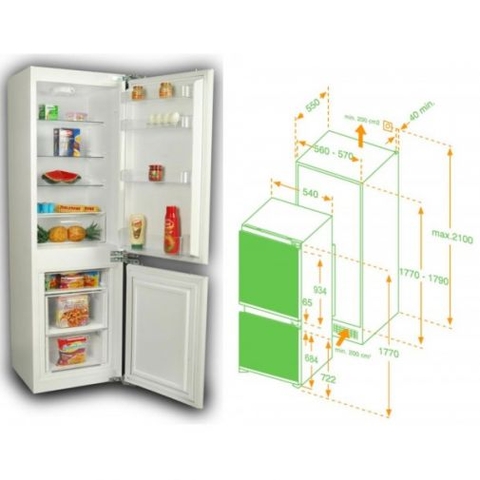 TỦ LANH BUILT-IN FRIDGE HAFELE HF-BI60B 533.13.050