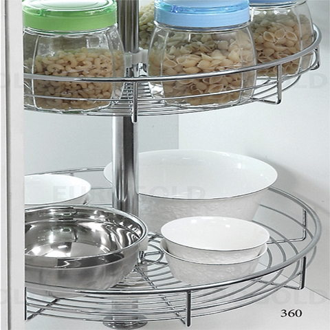 Mâm xoay inox Eurogold nan mở toàn phần - 360 độ