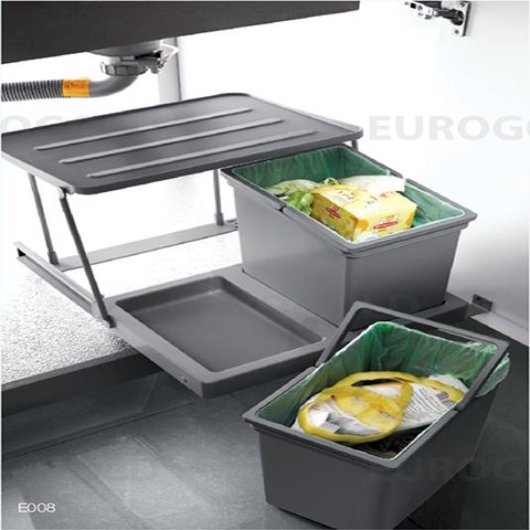 Thùng rác âm tủ thông minh cao cấp Eurogold