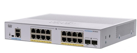 CBS350-16P-2G-EU Cisco Business 350 Series 16x10/100/1000 PoE+ ports, internal power.