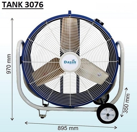 Quạt sàn công nghiệp Dasin-TANK-3076