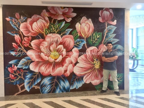 TRANH MOSAIC HOA MẪU ĐƠN